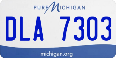 MI license plate DLA7303