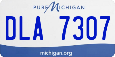 MI license plate DLA7307