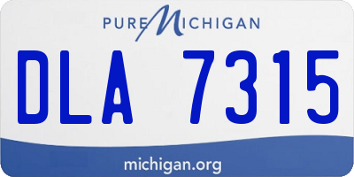 MI license plate DLA7315