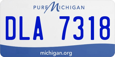 MI license plate DLA7318