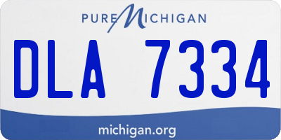 MI license plate DLA7334