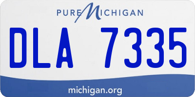 MI license plate DLA7335