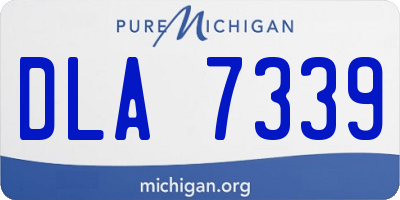 MI license plate DLA7339