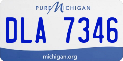 MI license plate DLA7346