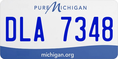 MI license plate DLA7348