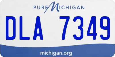 MI license plate DLA7349