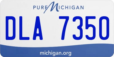 MI license plate DLA7350