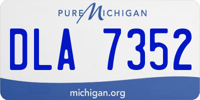 MI license plate DLA7352
