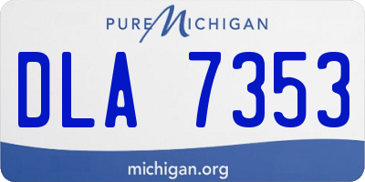 MI license plate DLA7353
