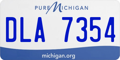 MI license plate DLA7354
