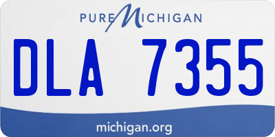 MI license plate DLA7355
