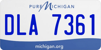 MI license plate DLA7361