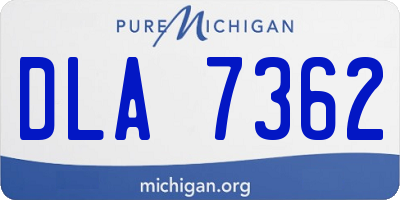 MI license plate DLA7362