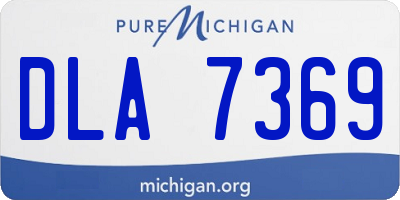 MI license plate DLA7369