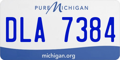 MI license plate DLA7384