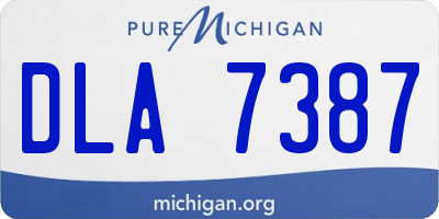 MI license plate DLA7387