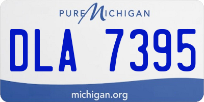 MI license plate DLA7395
