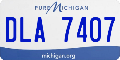 MI license plate DLA7407