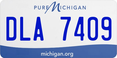 MI license plate DLA7409
