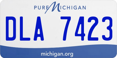 MI license plate DLA7423