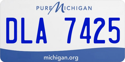MI license plate DLA7425