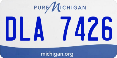 MI license plate DLA7426