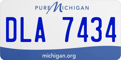 MI license plate DLA7434