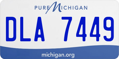 MI license plate DLA7449