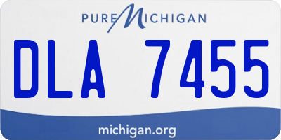 MI license plate DLA7455