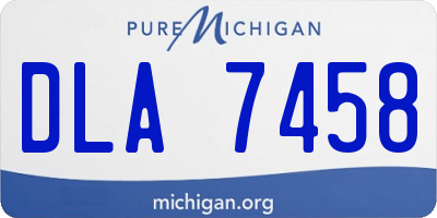 MI license plate DLA7458