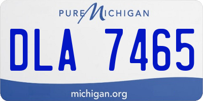 MI license plate DLA7465