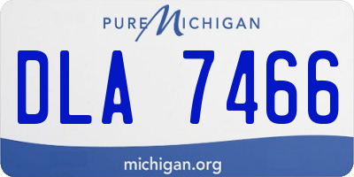 MI license plate DLA7466