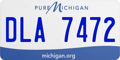 MI license plate DLA7472
