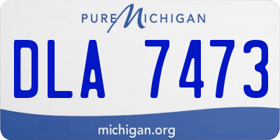 MI license plate DLA7473