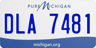MI license plate DLA7481