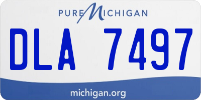 MI license plate DLA7497