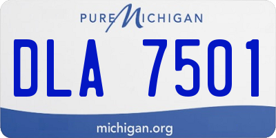 MI license plate DLA7501