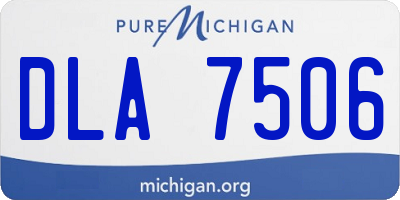 MI license plate DLA7506