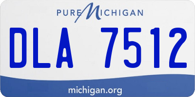 MI license plate DLA7512