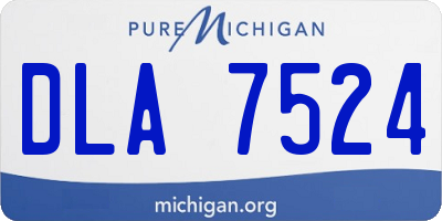 MI license plate DLA7524