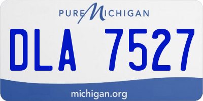 MI license plate DLA7527
