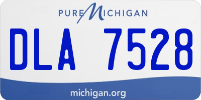 MI license plate DLA7528