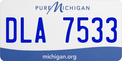 MI license plate DLA7533