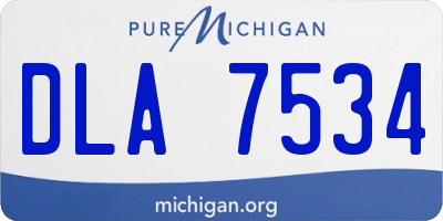 MI license plate DLA7534