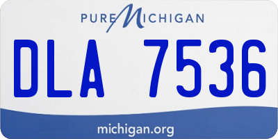 MI license plate DLA7536