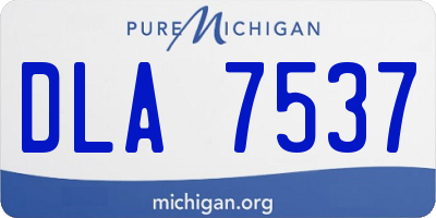 MI license plate DLA7537