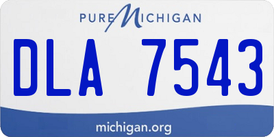 MI license plate DLA7543
