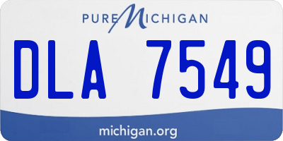 MI license plate DLA7549