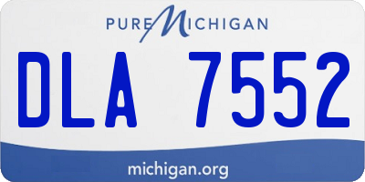 MI license plate DLA7552