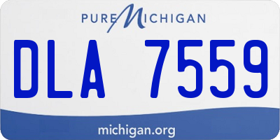 MI license plate DLA7559